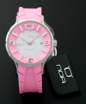 GENUINE NOA Iris Date Quartz Watch Pink/White IR006 With Hang Tag