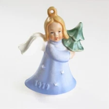 Goebel Christmas Angel Ornament with Tree West Germany 4in Vintage 1979