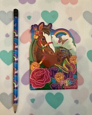 Vintage Lisa Frank Rainbow Chaser Notebook Pencil Horse 90s Deadstock Original
