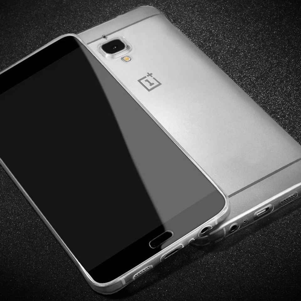 Custodia AIR sottile cover trasparente per OnePlus 3 3T case TPU flessibile - Immagine 2 di 3