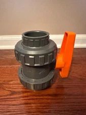 Praher 1.5" PVC S6 True Union Ball Valve Slip x Slip PVC / EPDM Made in AUSTRIA