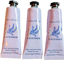 3 Crabtree Evelyn Ultra Moisturizing Hand Therapy Lavender .9 Oz. Each