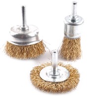DrahtbüRsten Set 25/50Mm StahlbüRste MessingbüRste 6Mm Schaft Bohrmaschine Profi