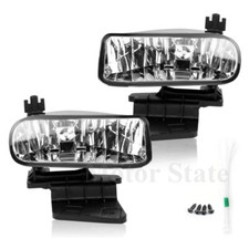 Fits Silverado 1500 2500 3500 Suburban Tahoe Clear Bumper Fog Lights