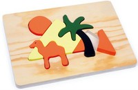 Puzzle Pyramiden Holz Ca. 22 X 31 X 2 Cm