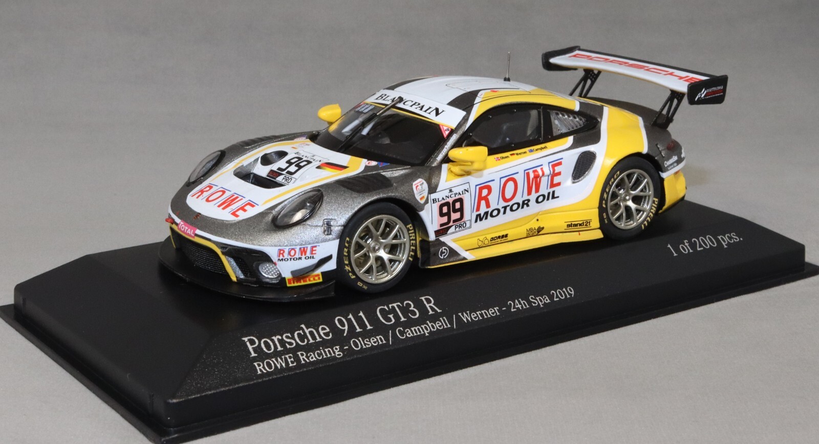 Minichamps Porsche 911 991 GT3 R Spa 24H 2019 Muller, Dumas & Jaminet 410196098