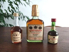 3 BOTTLES COGNAC HENNESSY V.S VERY SPECIAL CORVOISIER FLASK 3 STARS LUXURY