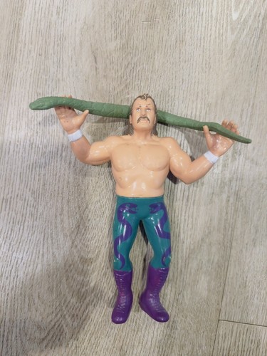WWF 1987 LJN Jake The Snake Roberts w/Damien the P...