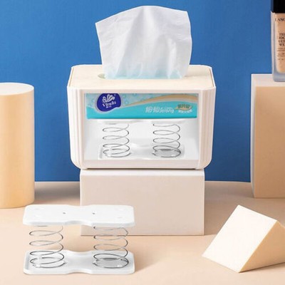 Spring Tissue Box Presents Box Spring Tray Automatic Paper Towel Inner Holder