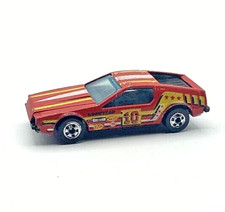 Vintage 1979 Hot Wheels Red Delorean #10 Turismo Racecar Black Interior Diecast