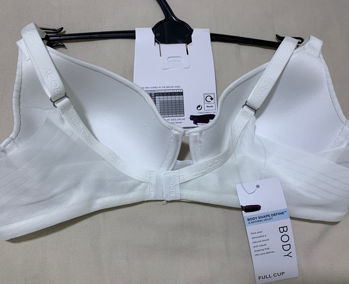 Reggiseno M&S Body Shape Definito, Ferretto E Sollevamento Naturale, Coppa Intera Bianco – Taglia 40B
