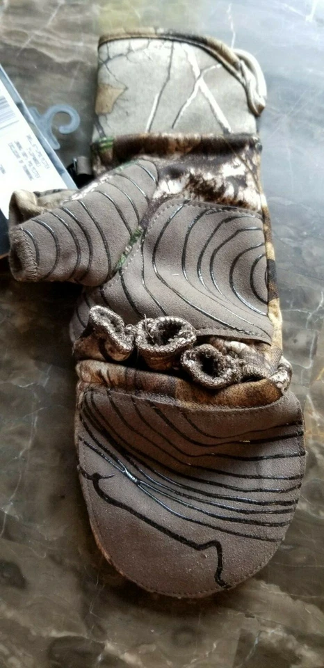 L/XL M Woman's Pop Top REALTREE XTRA Glomitts Gloves Camo Winter Scent Control  - Image 3 of 4