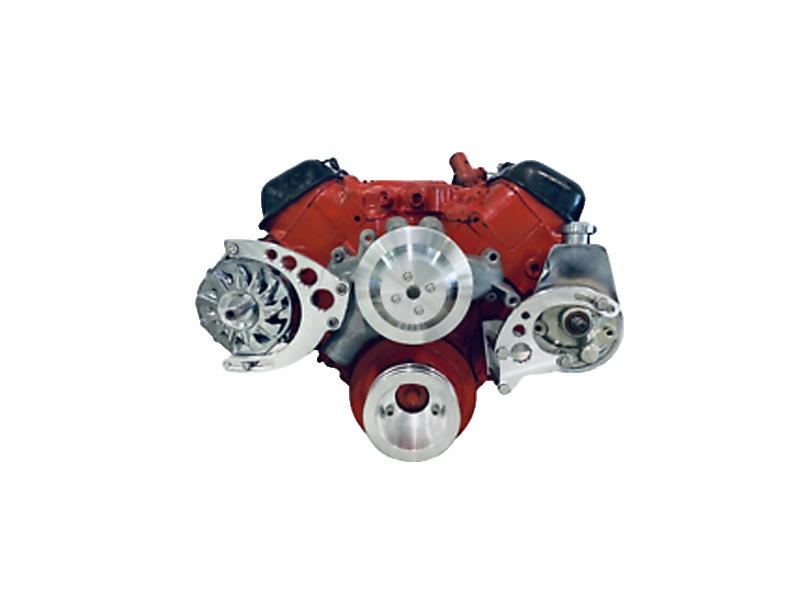 Small Block Chevy Saginaw Power Steering Bracket SBC EWP LWP PS Long Water Pump 2 - View #2