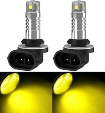 LED 20W 898 H27 Yellow Two Bulbs Fog Light Replacement Upgrade Lamp Stock Fit OE