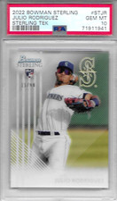2022 BOWMAN STERLING TEK JULIO RODRIGUEZ ROOKIE CLEAR REFRACTOR 11/99 PSA 10 SSP