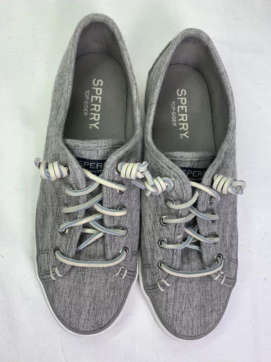 Grey sperry hotsell women's sneakers