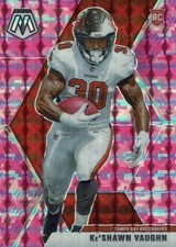 Panini NFL Mosaic 2020 Rookie Card No. 228 Ke'Shawn Vaughn Pink Camo Prizm. rookie card picture