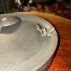 Georgean 18th Century PEWTER WATER-HEATING PLATE w/EARLY PEWTER SPOON, Nice! — photo 5