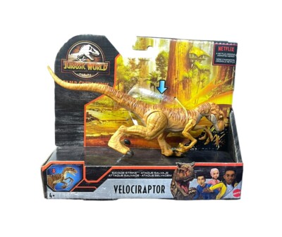 Jurassic World Camp Cretaceous Savage Strike VELOCIRAPTOR Orange NEW