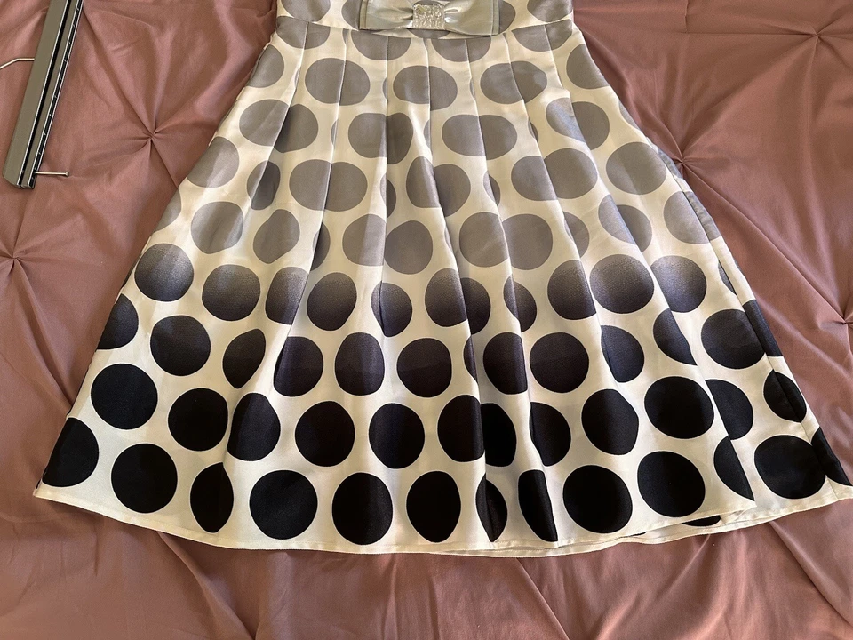 Vestido de verano MaxMara blanco con punto gris sin mangas Foto 4 de 4