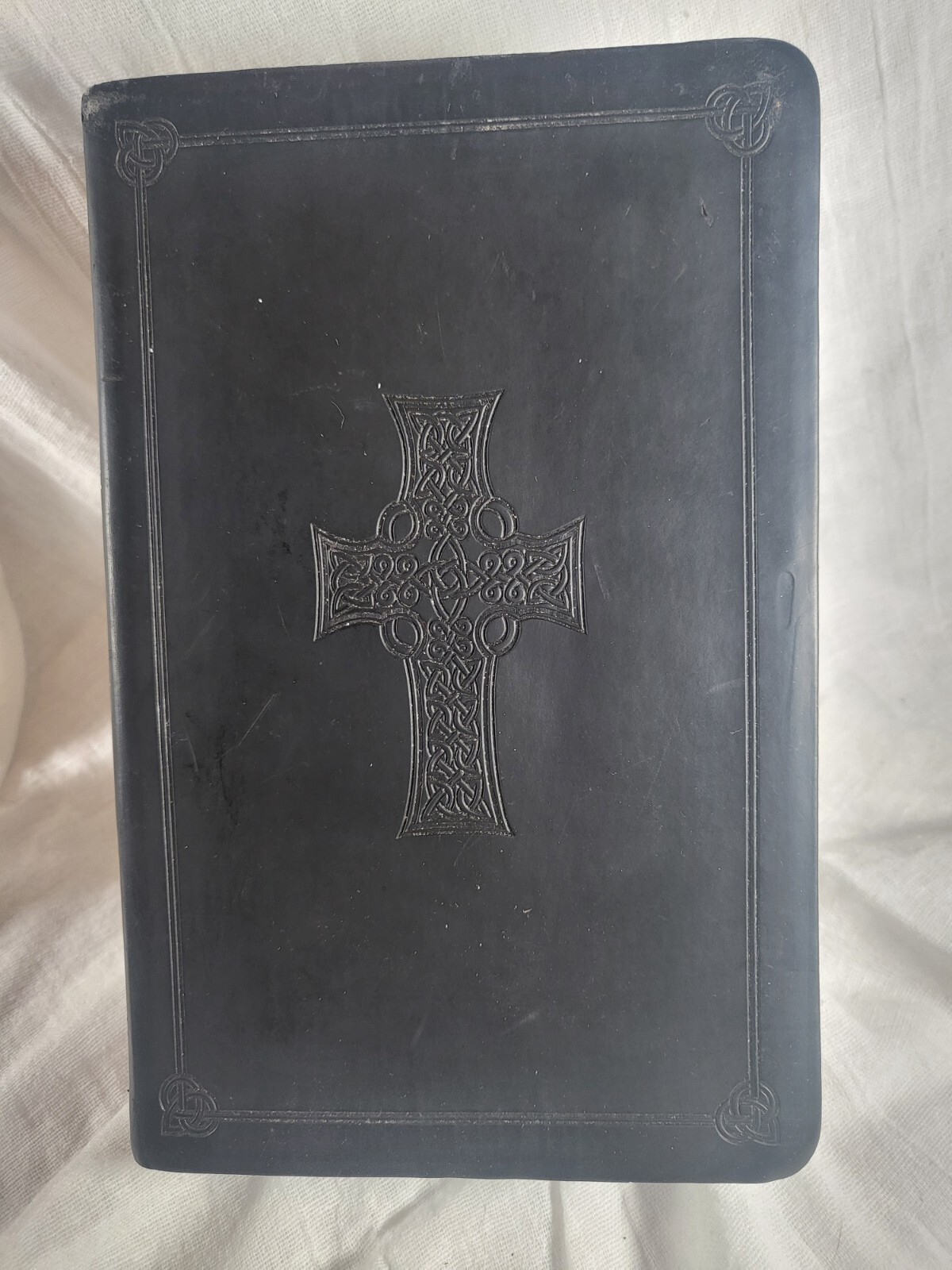 Holy Bible ESV Faux Leather Bound 2011 Edition with Cross Design  