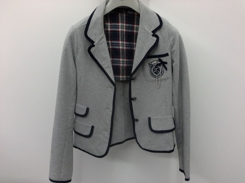 Giacca Elsy Girl grigia con profili blu tg 44 ragazza (S/XS adulto