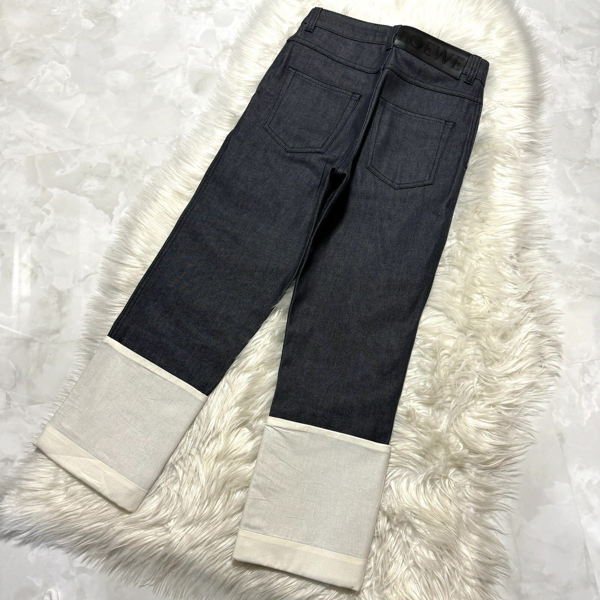 パンツ LOEWE Fisherman Denim Pants Authentic collection model LOEWE Fisherman Roll Up Denim