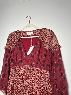 Ba&sh Bohemian Boho Tiered Dress Hippie Festival Size 2 NWT 