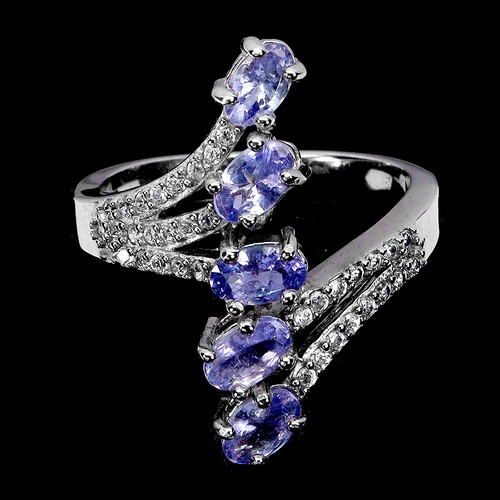 Black Friday 925 Sterling Silver Ring Oval Tanzanite 5x3mm Natural ...