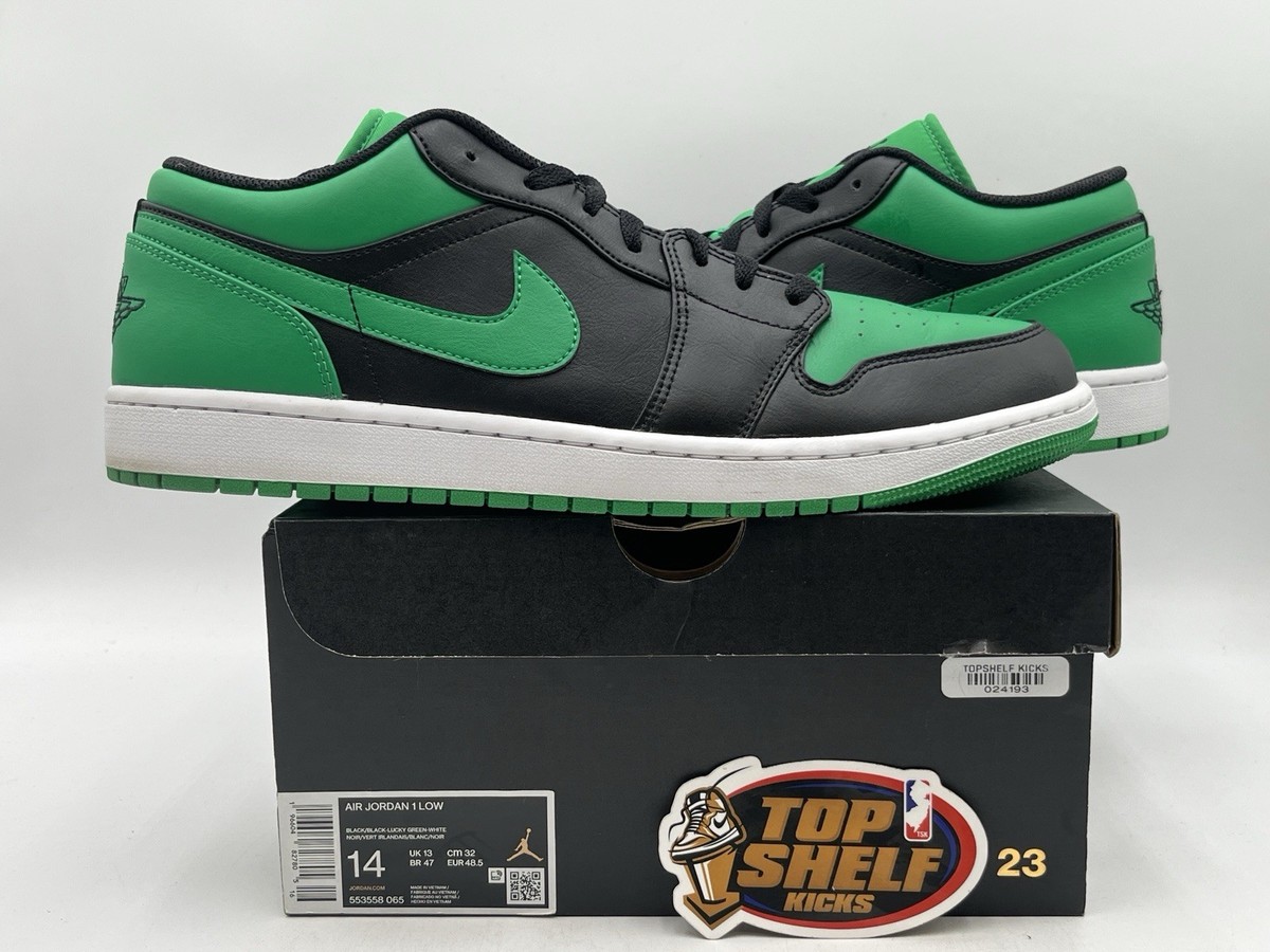 Nike Air Jordan Low Black Lucky Green 2023 Size 14 Used Rare