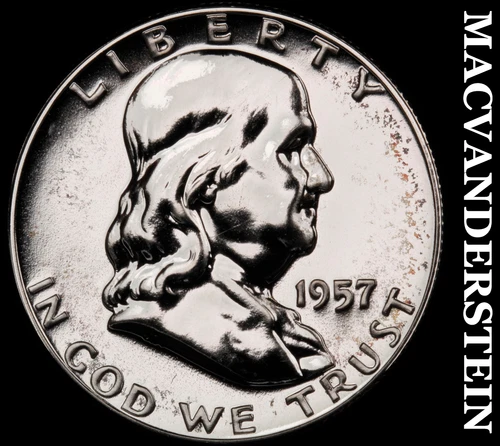 1957 Franklin Half Dollar- Silver- Choice Gem Proof Luster No Reserve #J2927