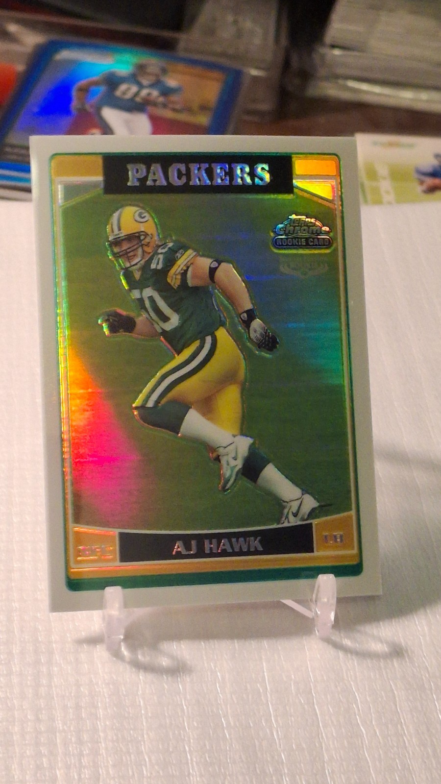 A.J. Hawk 2006 Topps Chrome Refractor RC #222 Green Bay Packers
