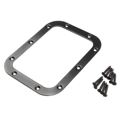 Lokar Shift Boot X70-SFR; Shift Boot Trim Ring Black Stainless 6.75 x 5.25 in.