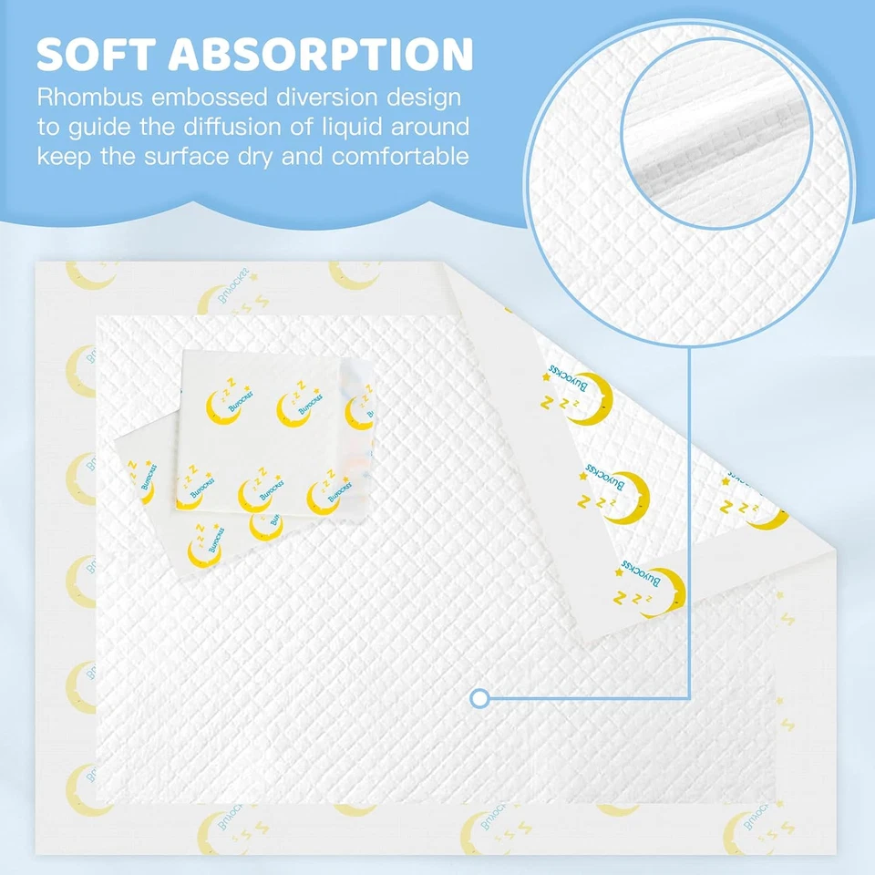 Baby Disposable Changing Pads 100 Count Incontinence Underpad Diaper Changing Li - Image 2 of 4