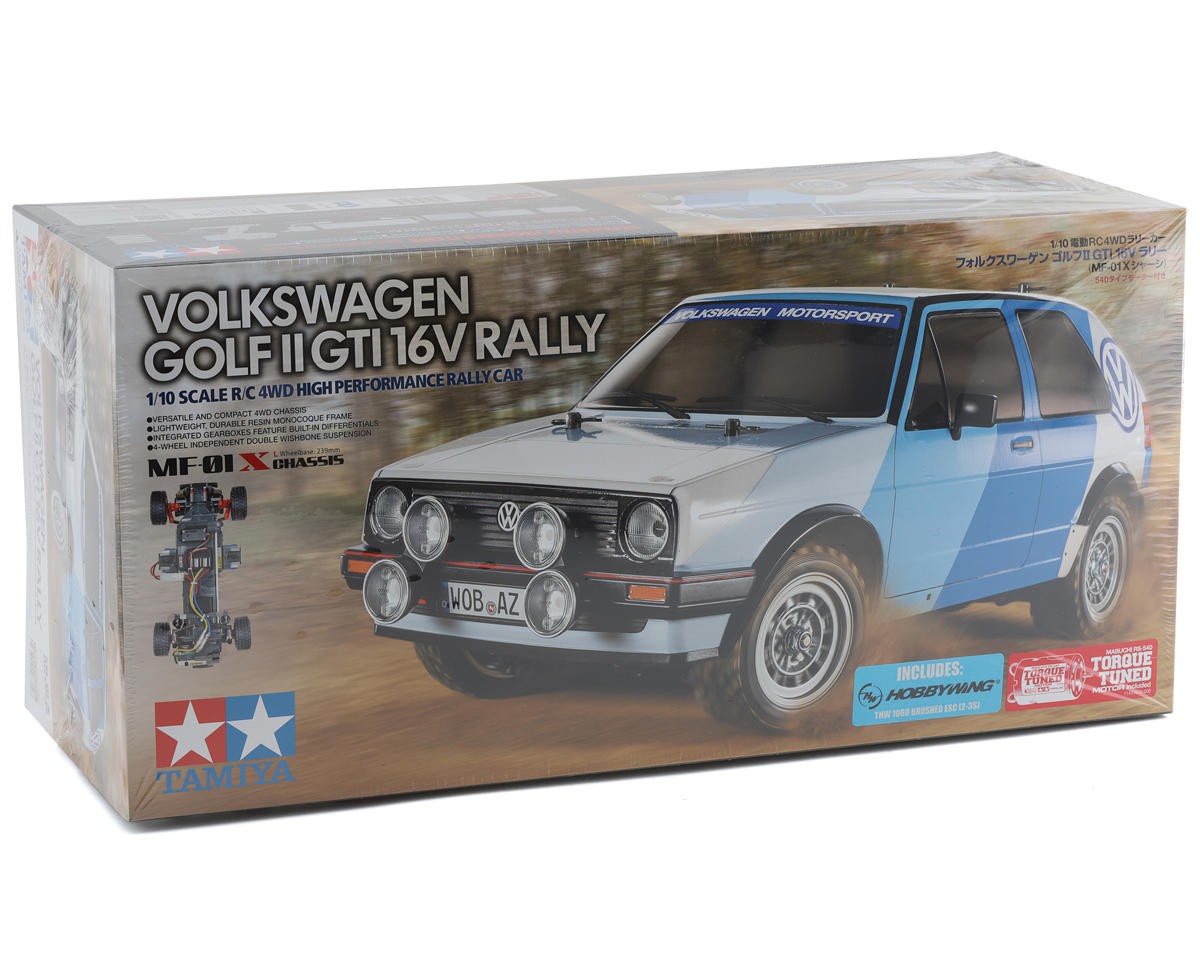 VOLKSWAGEN GOLFⅡGTI16V RALLY 未組立/ESCサーボ付 Tamiya Volkswagen Golf MK2 GTI 16V 1/10 4WD Electric Rally Car Kit