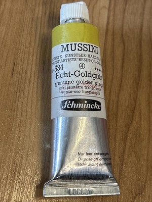 Schmincke MUSSINI Resin Oil Paint Genuine Golden Green 35ml Color New Vintage
