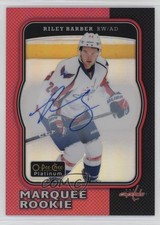 2017-18 O-Pee-Chee Platinum Retro Rainbow Red Riley Barber #R-88 Auto 0f5t