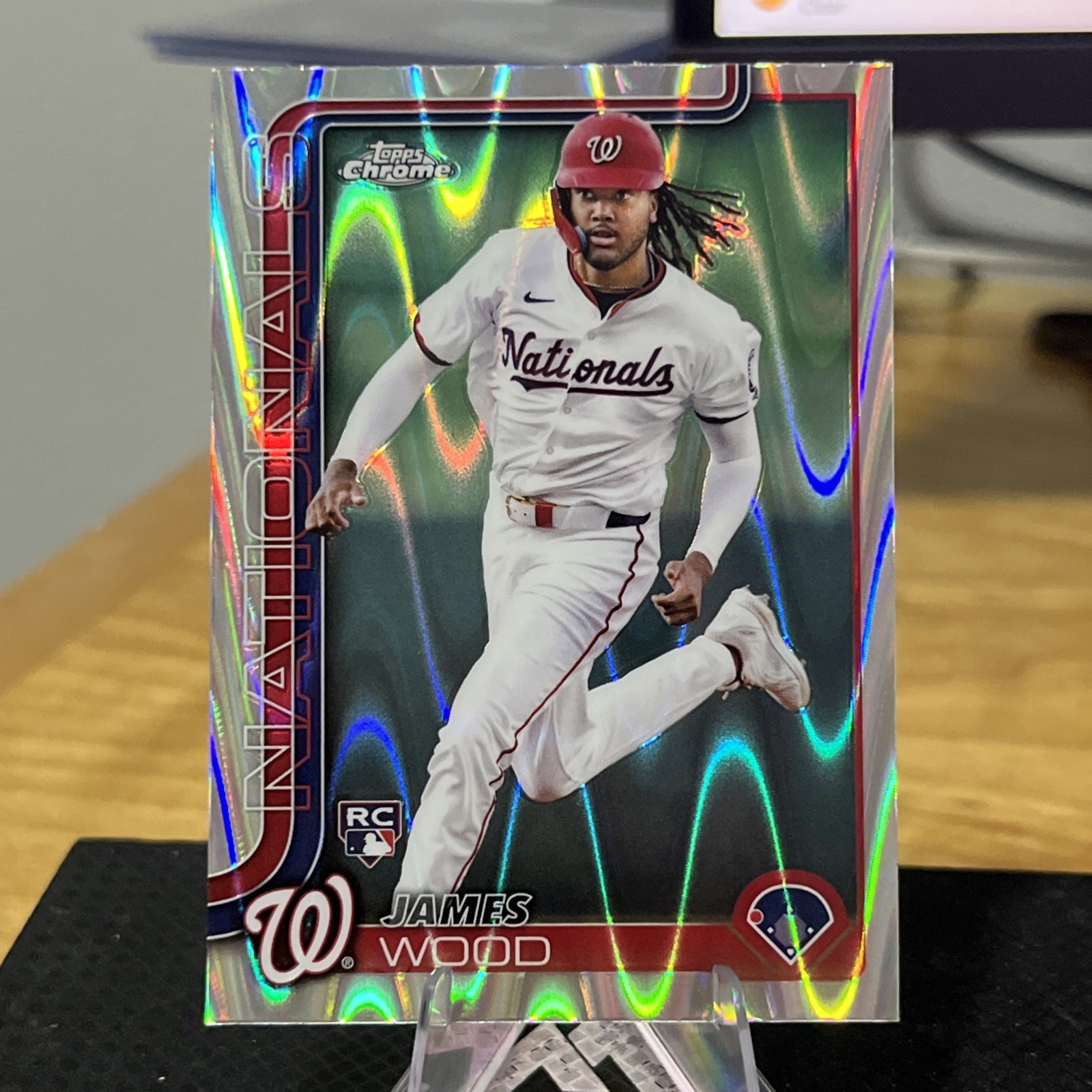 2025 Topps Chrome - James Wood #132 RayWave Refractor (RC)