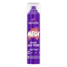 Aussie Mega Flexible Hair Spray for Curly Hair, StraightHair, and Wavy Hair,10oz