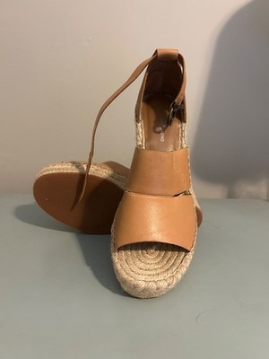 Treasure & Bond Sannibel Leather Espadrille Platform Wedge Sandals Women's Sz 9