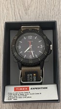 Timex Expedition Solar Watch Black Fabric Strap 50m Open Box