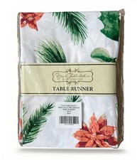 Christmas Holly  Greens Cotton 14"x"108" Table Runner by Your Tablecloth NWT 
