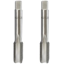 2 Pcs M12 x 1.25mm Metric Tap HSS Right Hand Taper Plug Threading Tool
