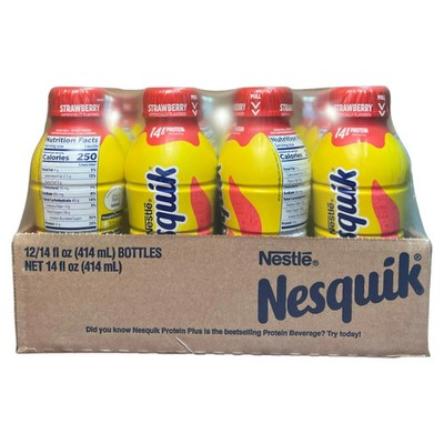 Nestlé Nesquik Strawberry Milk Drink 12 Bottles 14 fl oz Each