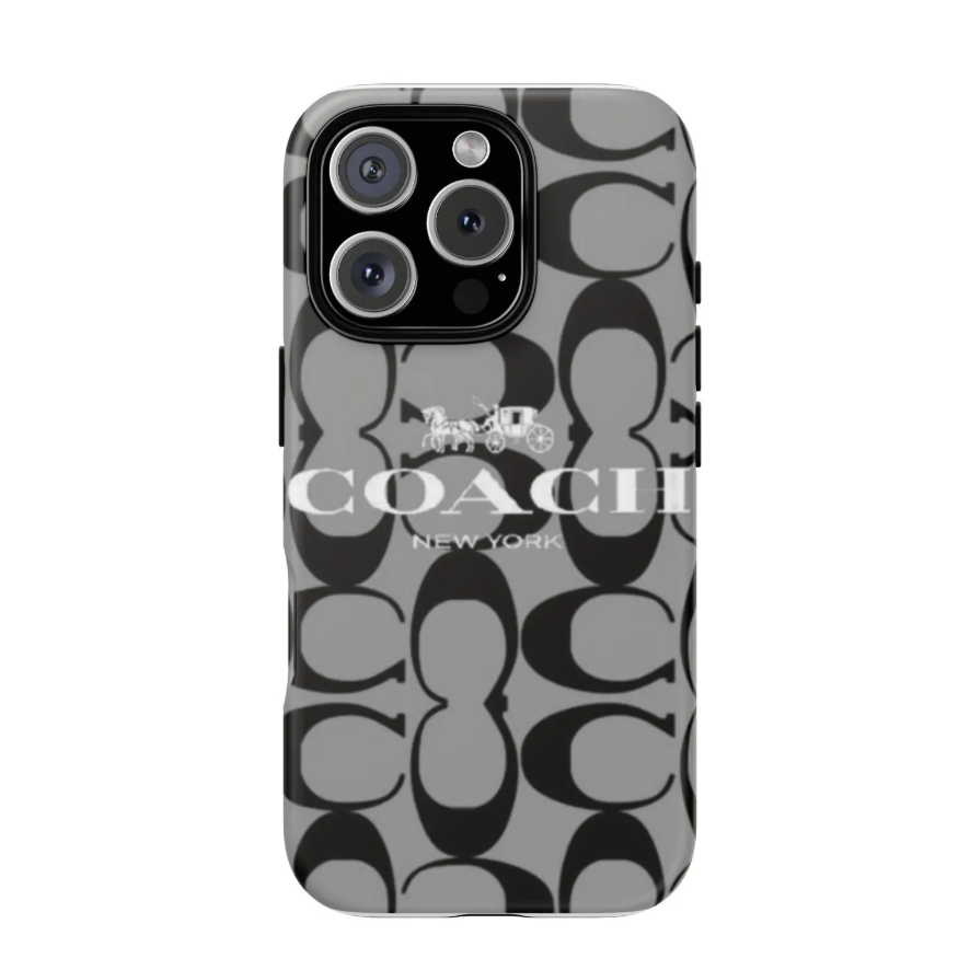 Coach Gray Black Monogram Tough iPhone Case Hard Cover 1117 Pro Max | eBay