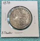 1878-P Morgan Silver Dollar Historic 8 Tail Feather Coin LOOK! 90% Silver!!!