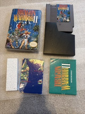 Dragon Warrior II 2 (Nintendo NES) CIB Game w/ Box, Manual, Map Complete In Box