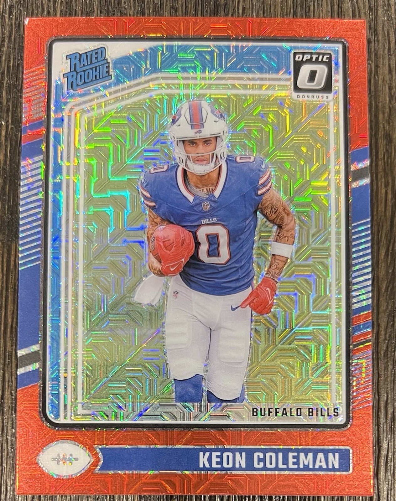 Keon Coleman 2024 Donruss Optic #263 Red Mojo