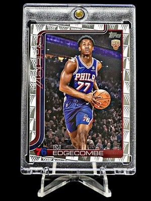 2025-26 Topps VJ Edgecombe Tip Off Parallel SP Rookie Card RC Silver Holofoil