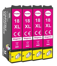 4xMagenta Compatible Ink Cartridges for Epson XP-225 XP-322 XP-415 XP-422 XP-425